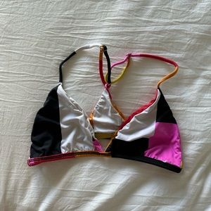 XS San Lorenzo Retro Triangle Razorback Bikini Top